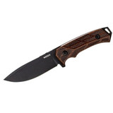 Woox Rock 62 Fixed Blade Knife - Blk / Walnut / Checkered - BU.KNF001.02 